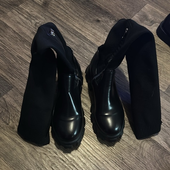 Women's Over Knees Knitted Thigh High Boots - Picture 2 of 8